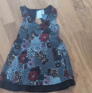 Anthropologie Maeve Black Floral Dress